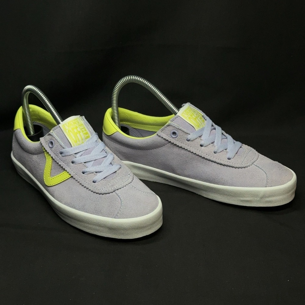 Vans Shoes Unisex M6 W7.5‎ Purple Yellow Suede Skateboarding Low Top Sneakers